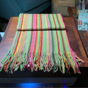 Barbarossa Very Long Luxury Italian multi-colored woven 10" H x 67" W scarf